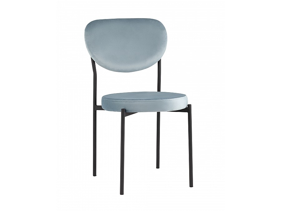 Стул Барбара велюр серо-голубой