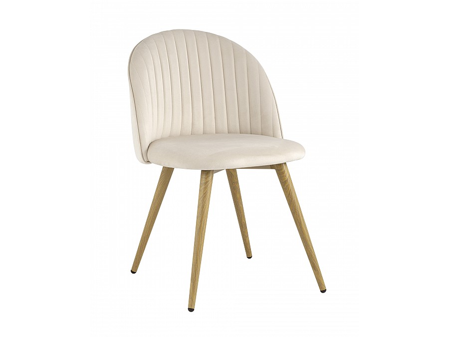 Стул Лион Страйпс велюр кремовый