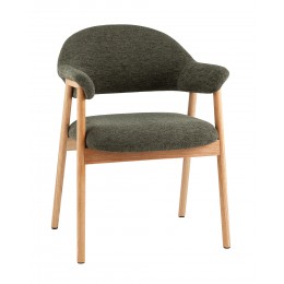 Стул обеденный Tavu с деревянными ножками зеленый