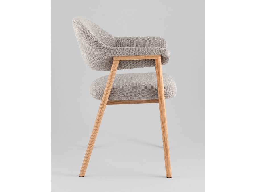 Стул обеденный Tavu с деревянными ножками серый