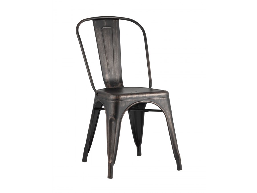 Стул TOLIX черный патина золото