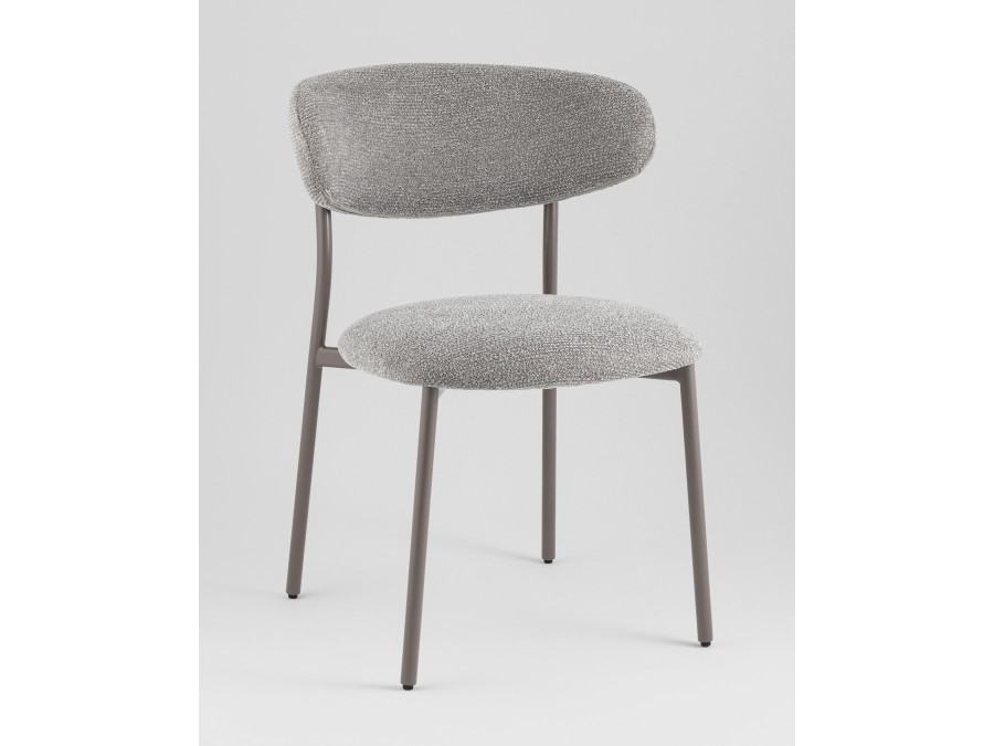 Стул обеденный Ayla серый серые ножки