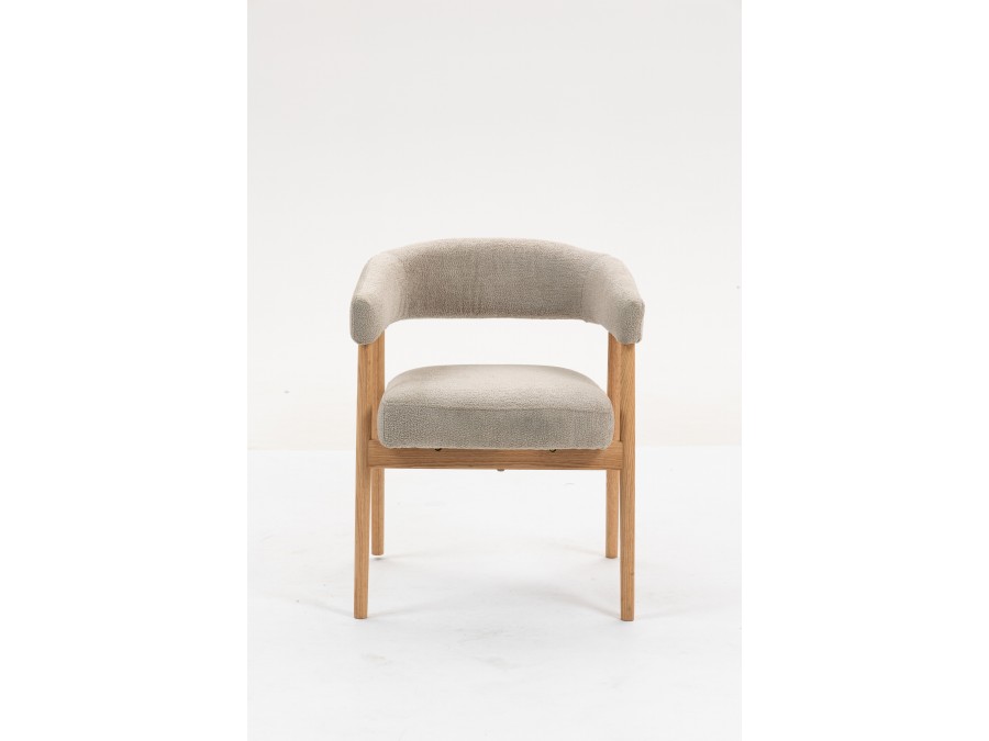 Стул обеденный Zubo с деревянными ножками бежевый 2 шт.