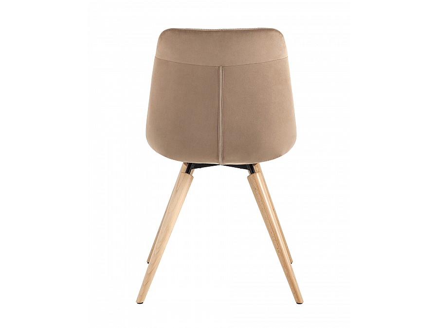 Стул Флекс на деревянных ножках велюр капучино