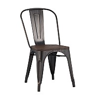 Стул TOLIX WOOD черный патина золото