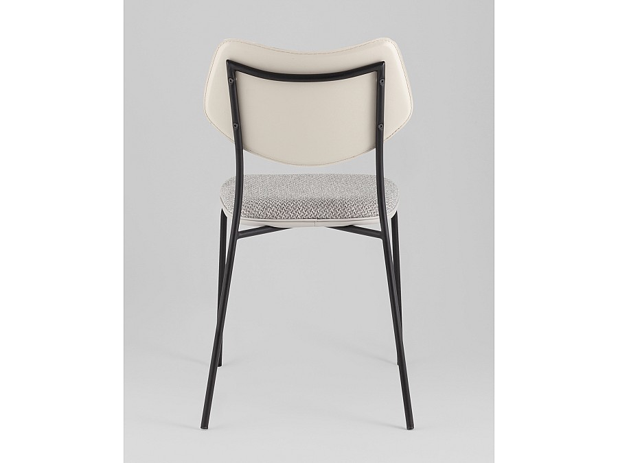 Стул обеденный Casey серый с серой экокожей