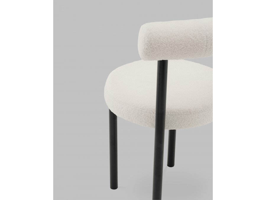 Стул обеденный Флорео букле молочный