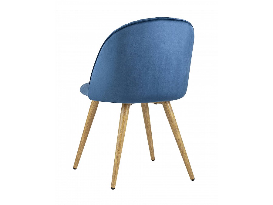 Стул Лион Страйпс велюр голубой