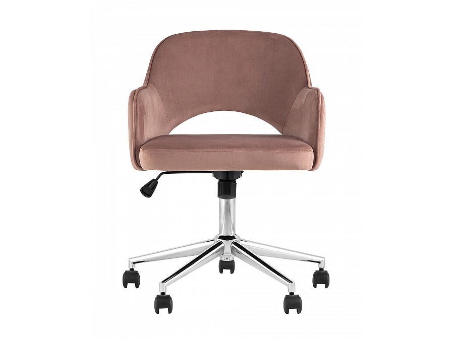 Кресло компьютерное Кларк велюр розовый