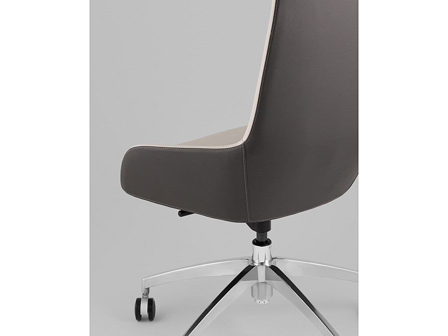Кресло руководителя TopChairs Soulo светло-серый, серый