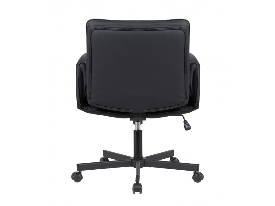 Кресло офисное TopChairs Foldo с откидными подлокотниками черное