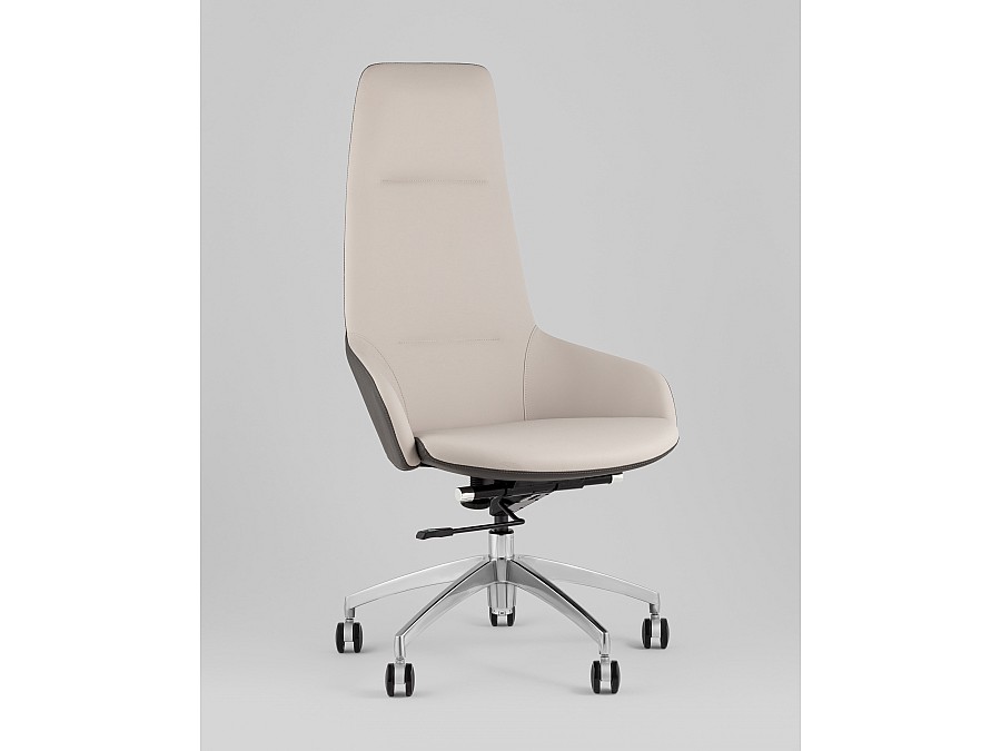 Кресло руководителя TopChairs Soulo светло-серый, серый