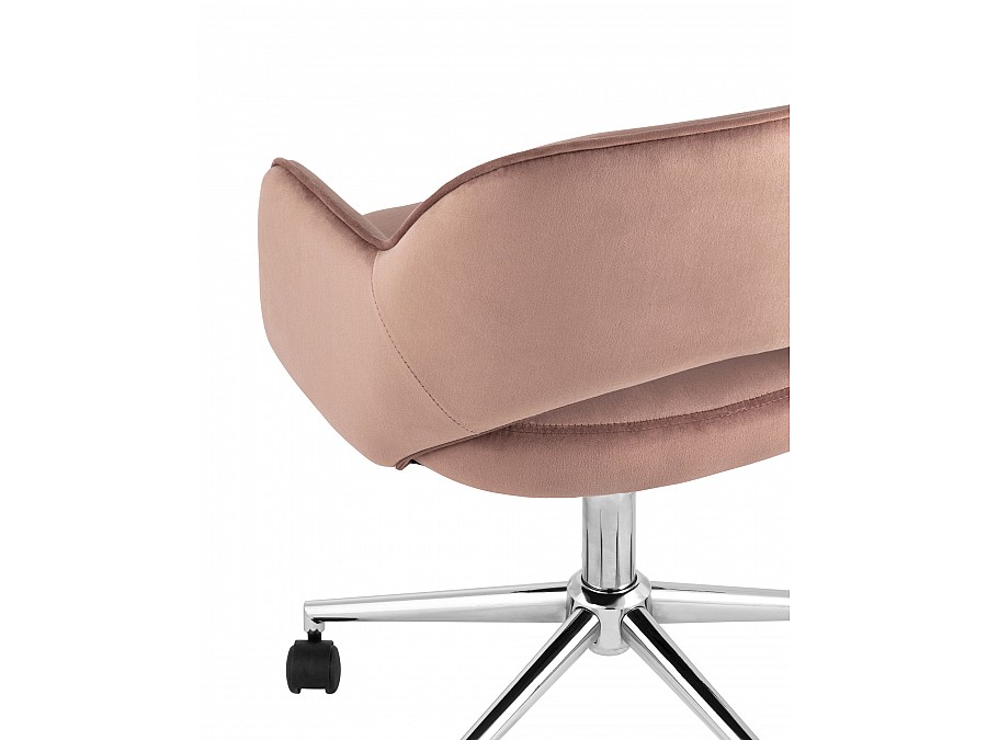 Кресло компьютерное Кларк велюр розовый
