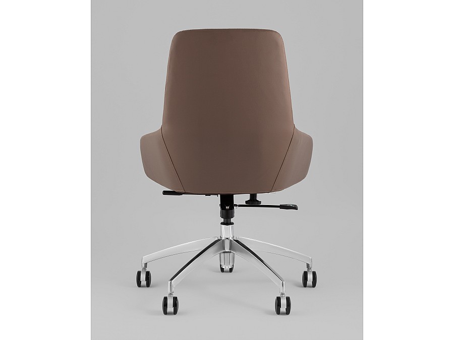 Кресло офисное TopChairs Soulo светло-серый, коричневый
