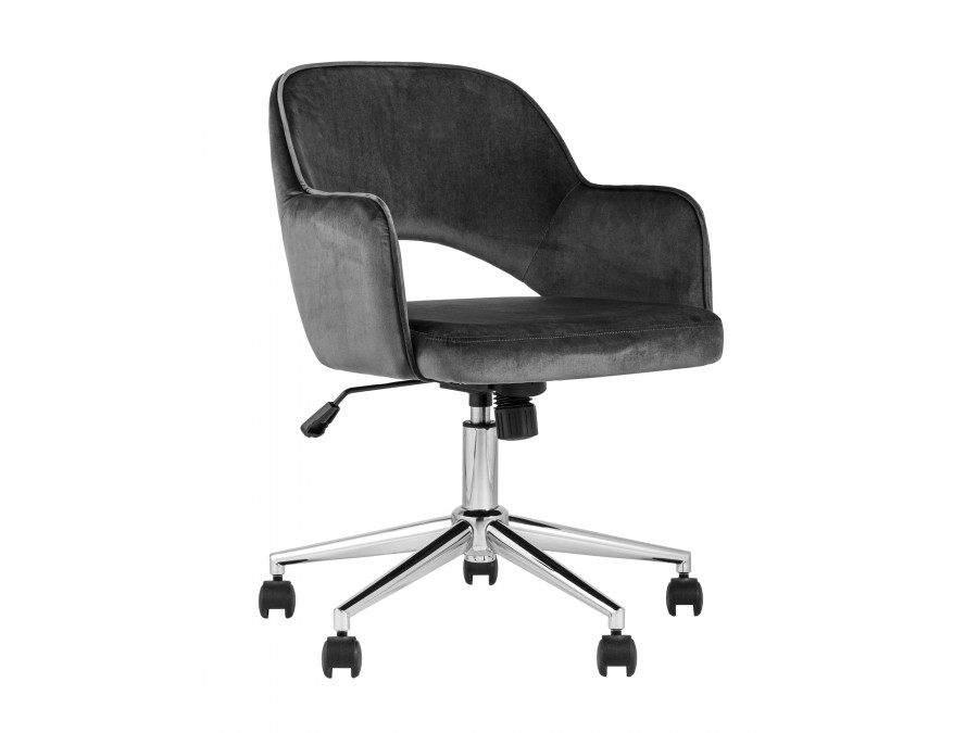 Кресло компьютерное Кларк велюр серый