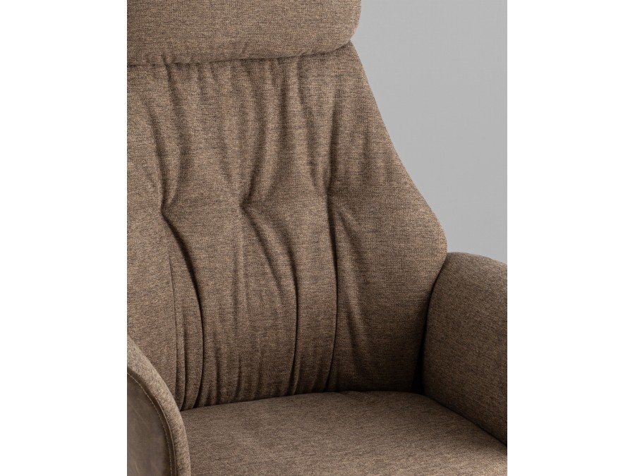 Кресло офисное TopChairs Neoma коричневый экокожа ткань