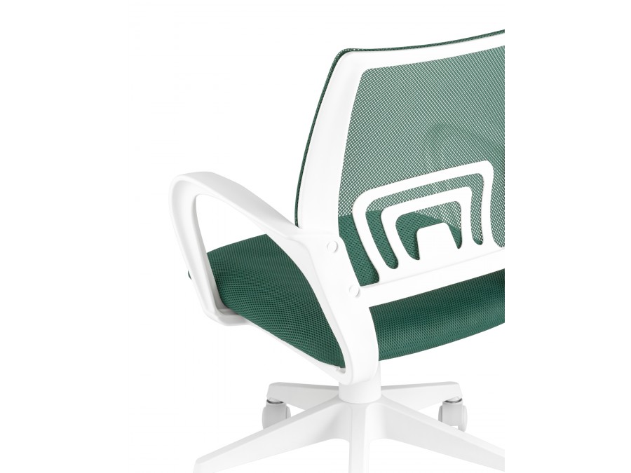 Кресло офисное TopChairs ST-BASIC-W зеленый крестовина пластик белый