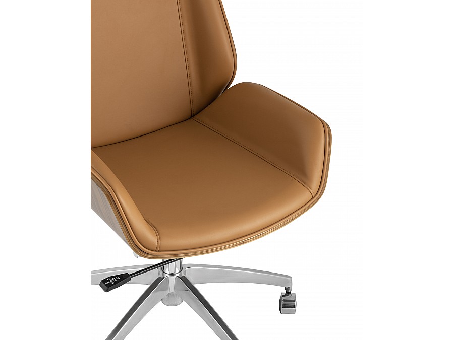 Кресло офисное TopChairs Crown коричневое