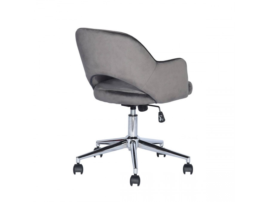 Кресло компьютерное Кларк велюр серый