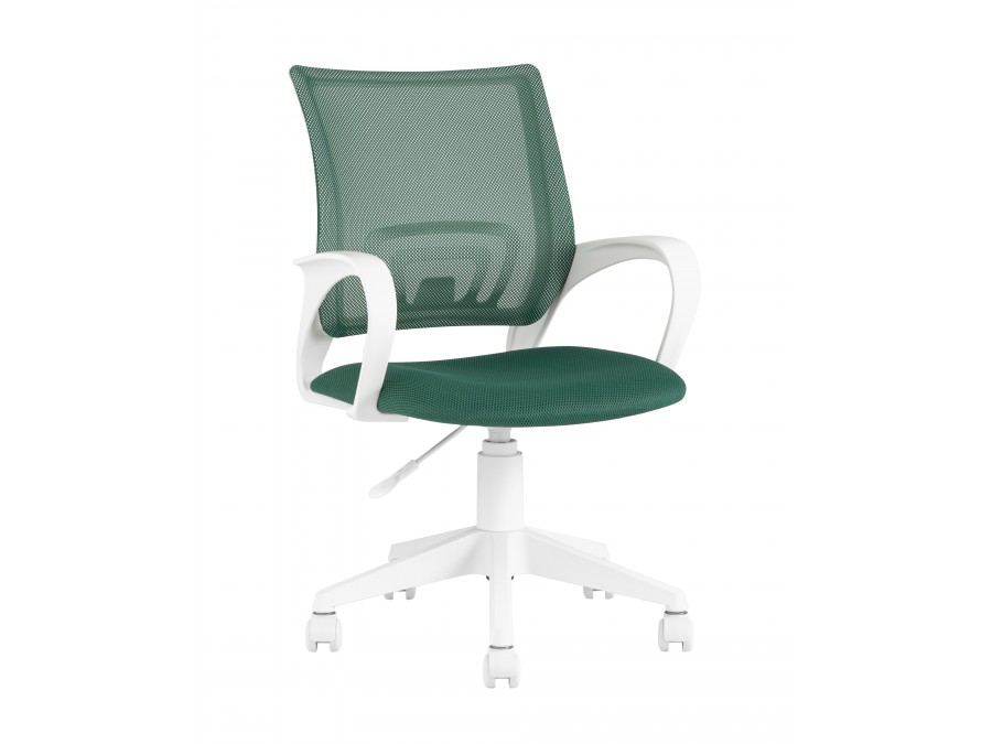 Кресло офисное TopChairs ST-BASIC-W зеленый крестовина пластик белый