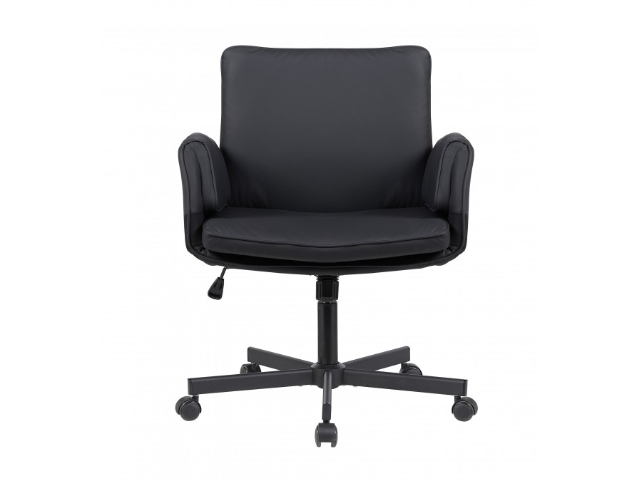 Кресло офисное TopChairs Foldo с откидными подлокотниками черное