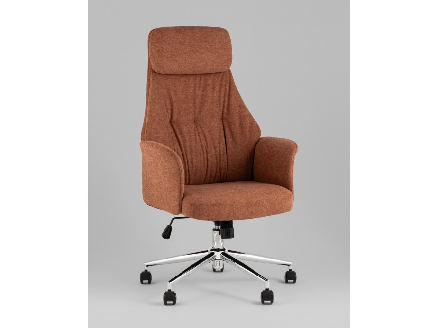 Кресло офисное TopChairs Neoma терракотовый ткань