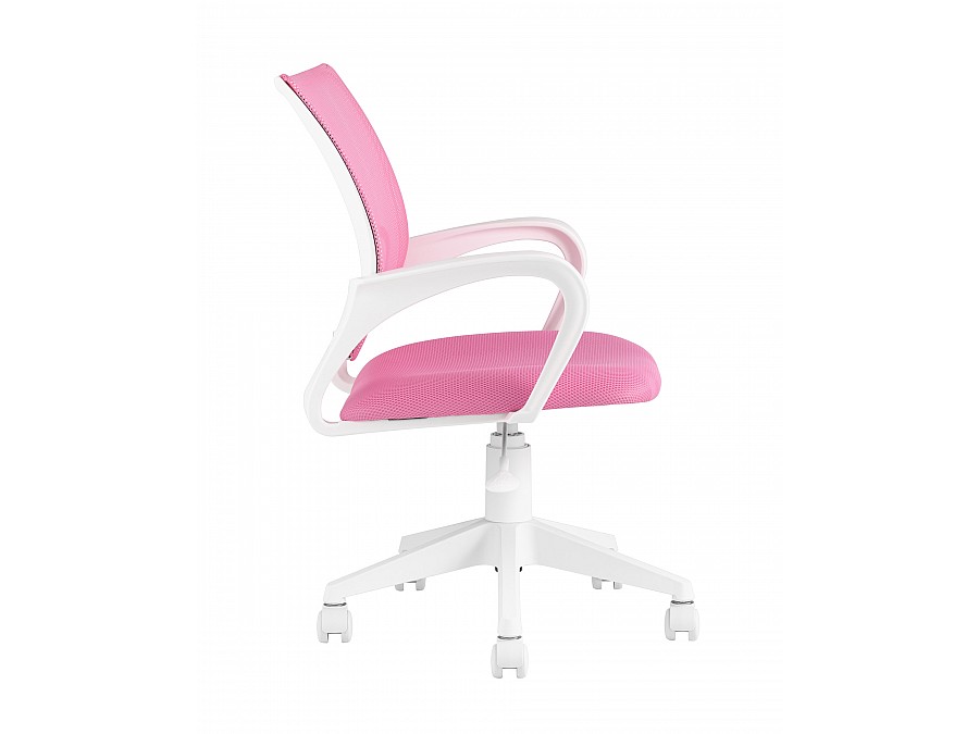Кресло офисное TopChairs ST-BASIC-W розовый крестовина пластик белый