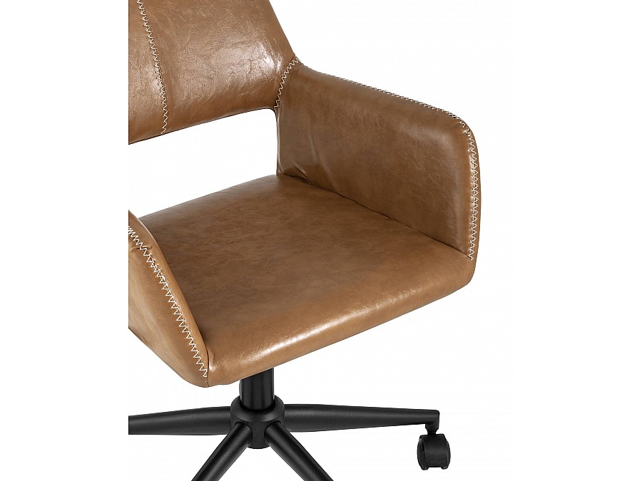 Кресло компьютерное Филиус экокожа коричневый
