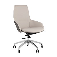 Кресло офисное TopChairs Soulo светло-серый, серый
