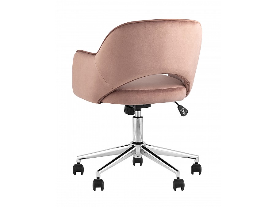 Кресло компьютерное Кларк велюр розовый
