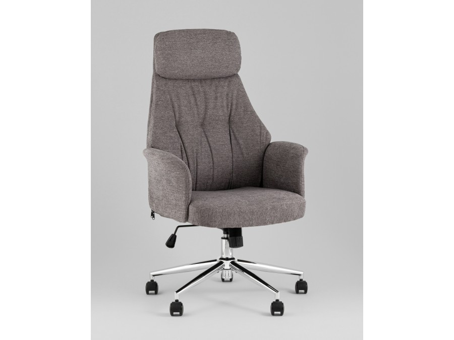 Кресло офисное TopChairs Neoma темно-серый ткань