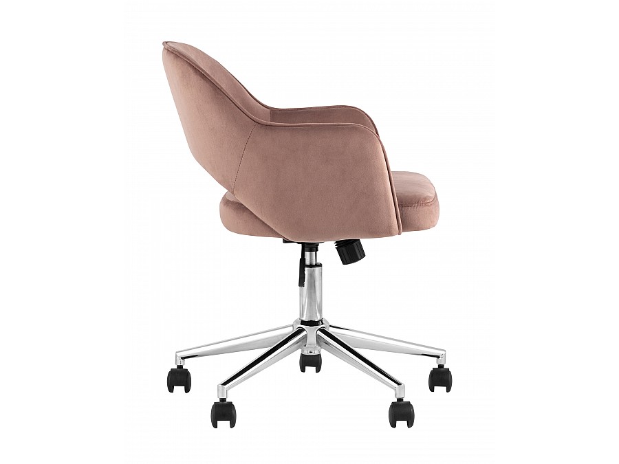 Кресло компьютерное Кларк велюр розовый