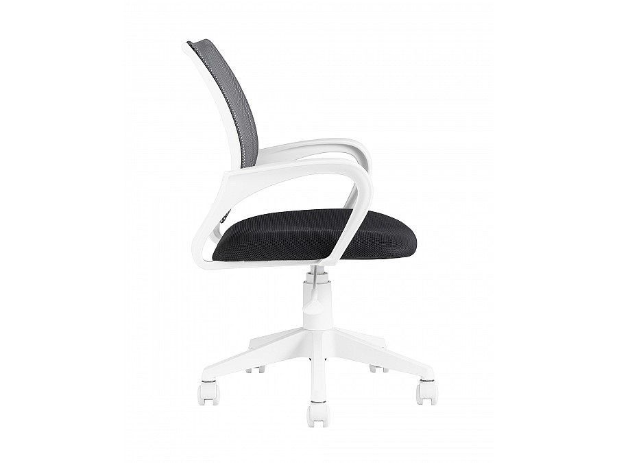 Кресло офисное TopChairs ST-BASIC-W серый крестовина пластик белый