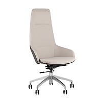 Кресло руководителя TopChairs Soulo светло-серый, серый