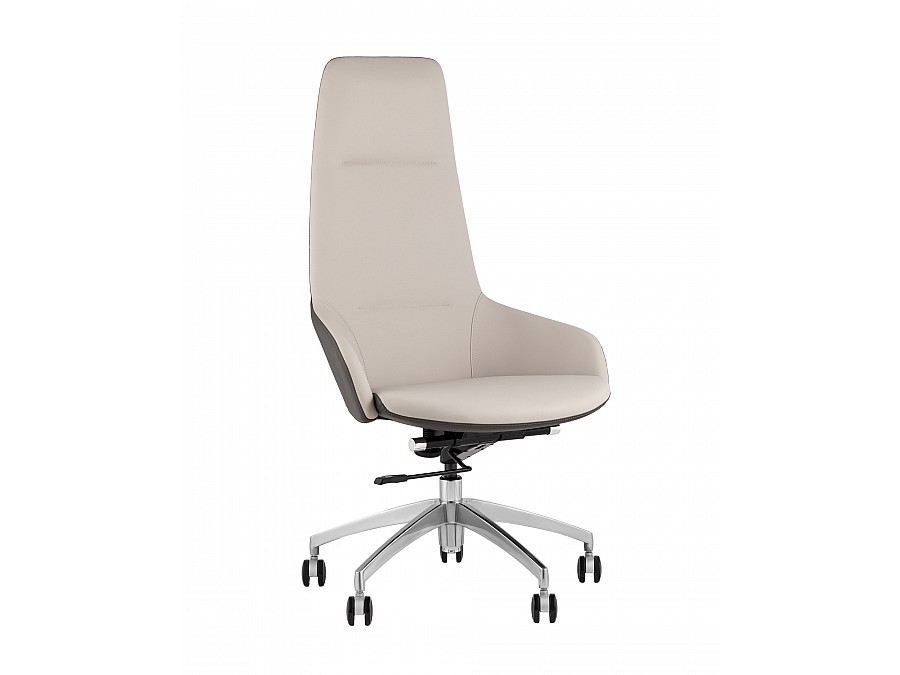 Кресло руководителя TopChairs Soulo светло-серый, серый