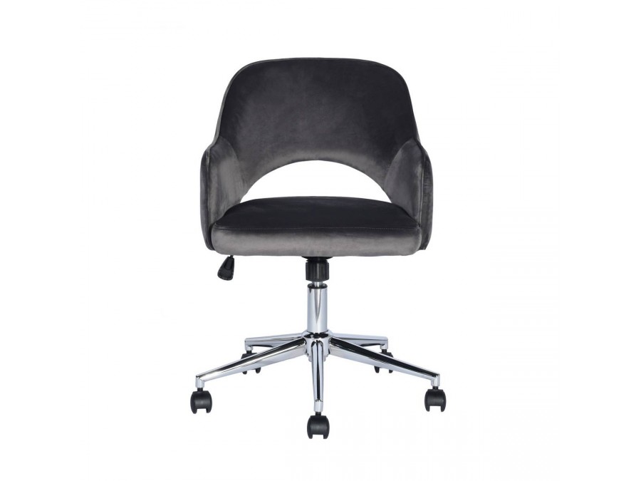 Кресло компьютерное Кларк велюр серый