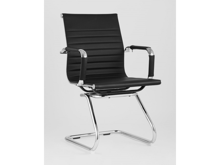 Кресло для посетителей TopChairs Visit черное 2 шт.