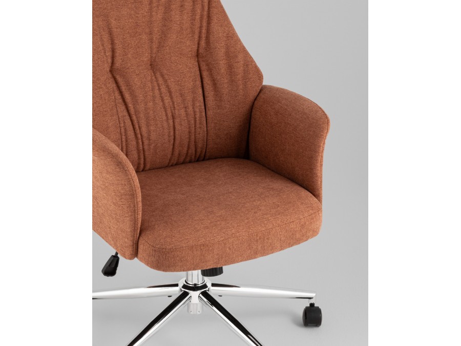Кресло офисное TopChairs Neoma терракотовый ткань