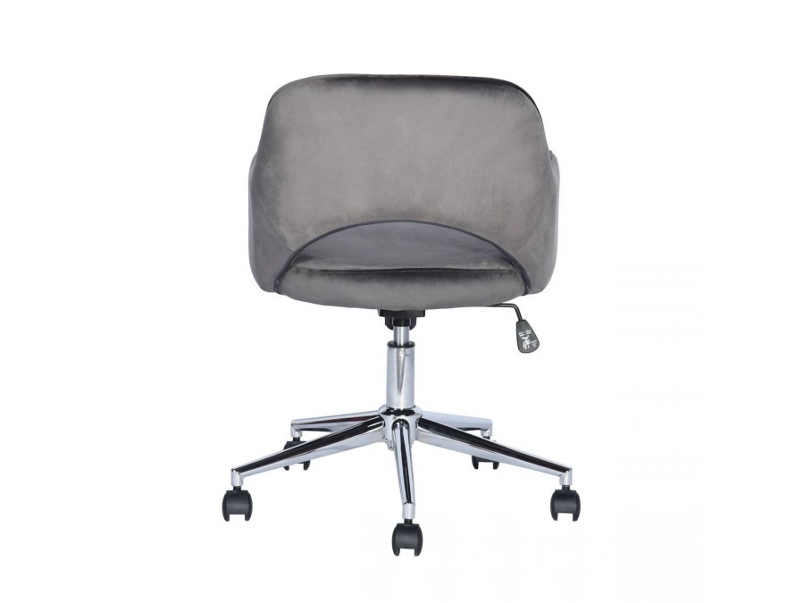 Кресло компьютерное Кларк велюр серый