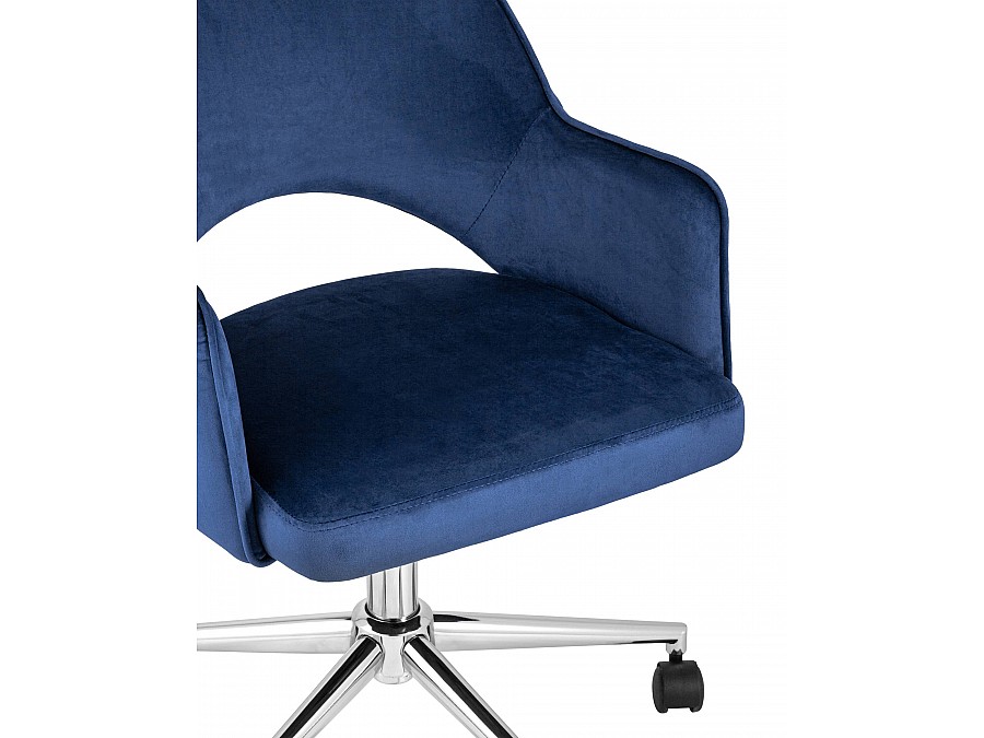 Кресло компьютерное Кларк велюр синий