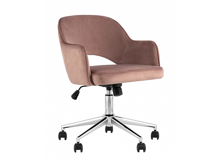 Кресло компьютерное Кларк велюр розовый