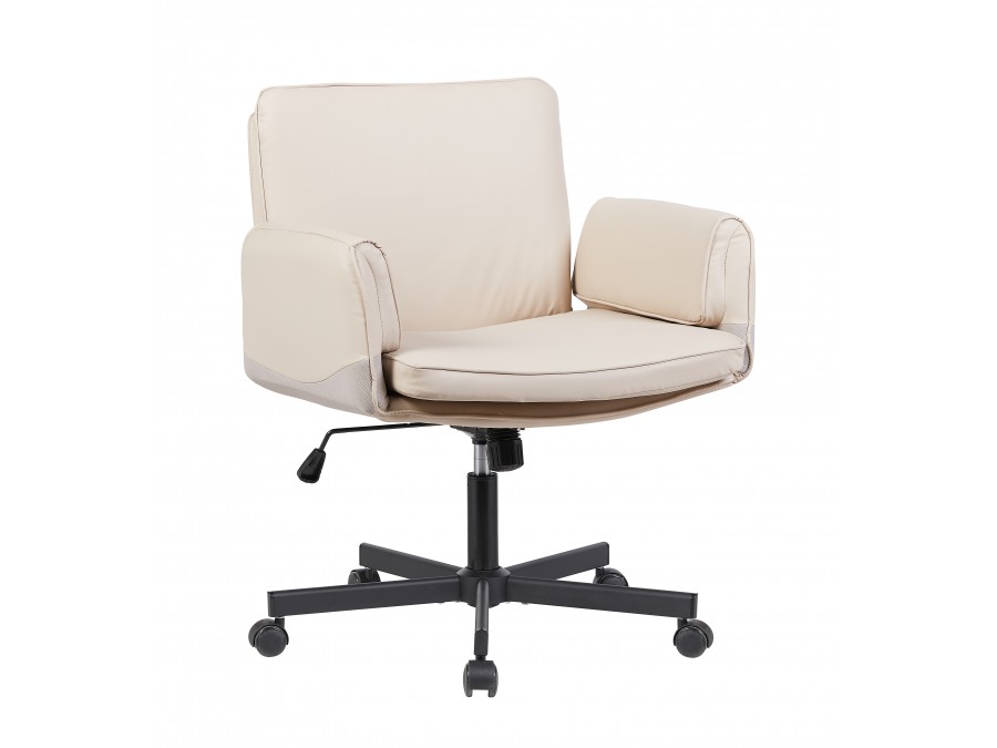 Кресло офисное TopChairs Foldo с откидными подлокотниками бежевое