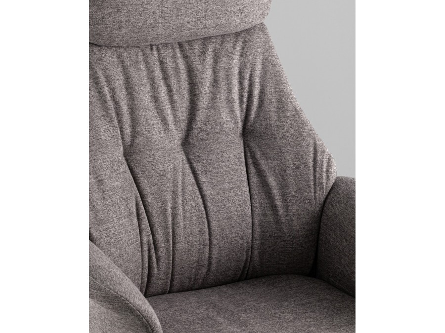 Кресло офисное TopChairs Neoma темно-серый ткань