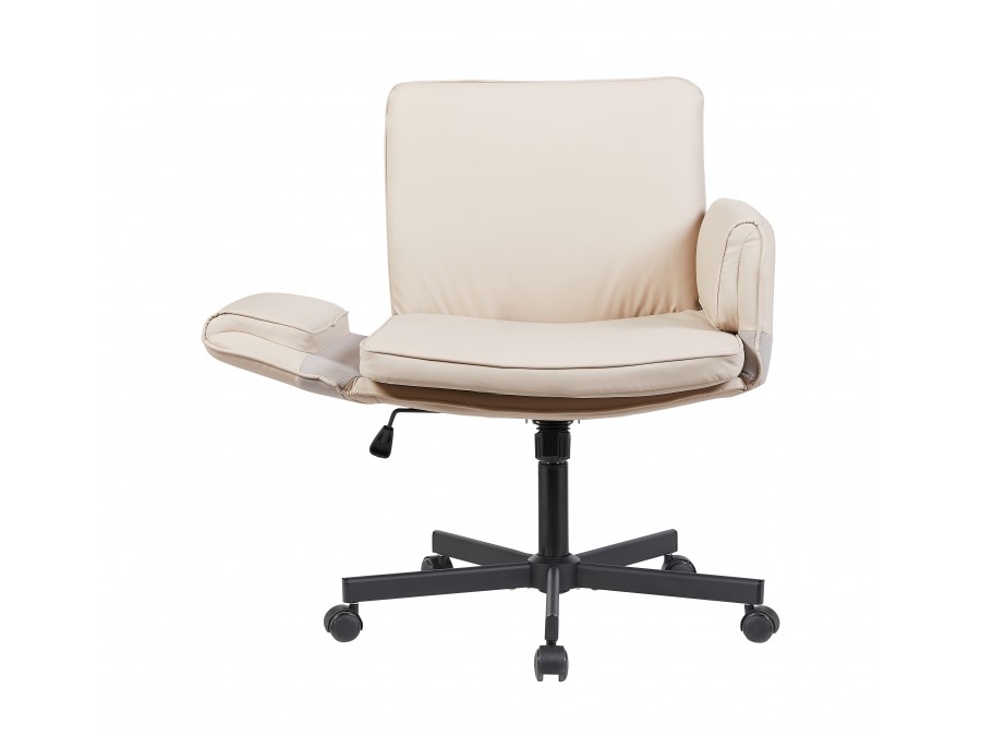 Кресло офисное TopChairs Foldo с откидными подлокотниками бежевое