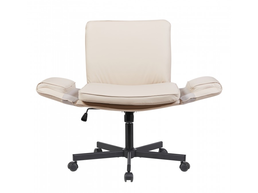 Кресло офисное TopChairs Foldo с откидными подлокотниками бежевое