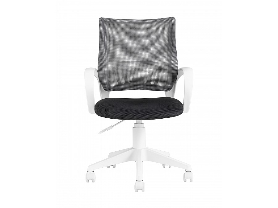 Кресло офисное TopChairs ST-BASIC-W серый крестовина пластик белый