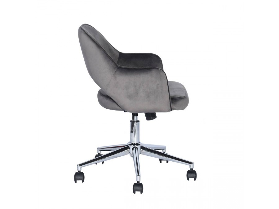 Кресло компьютерное Кларк велюр серый