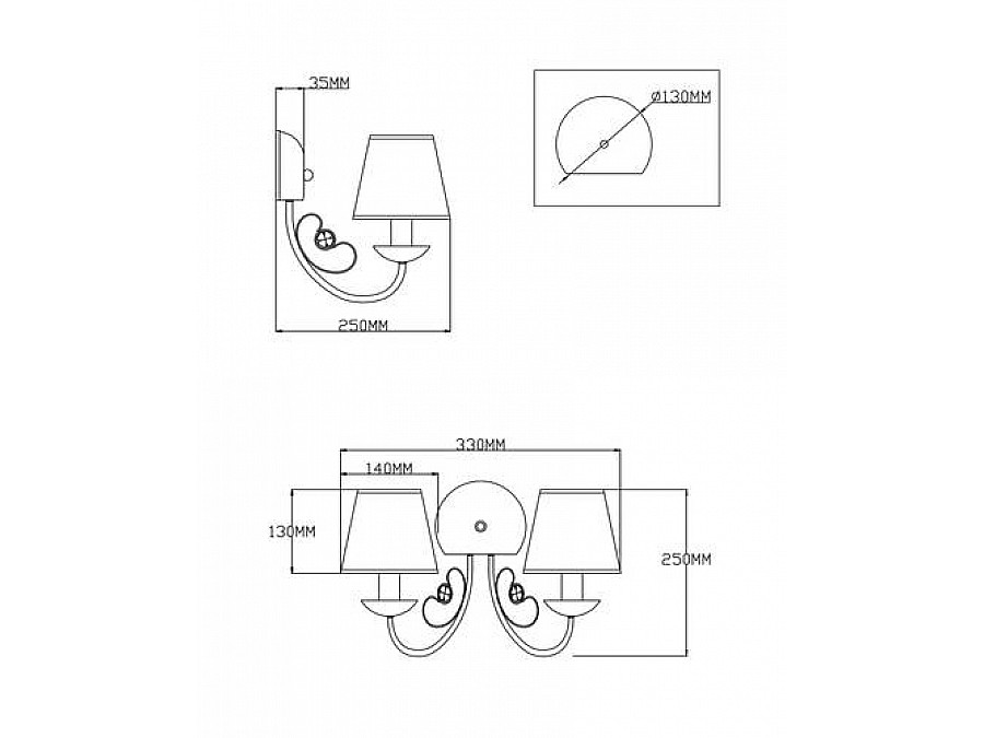 Бра Moderli V2491-2W Daniel 2*E14*60W