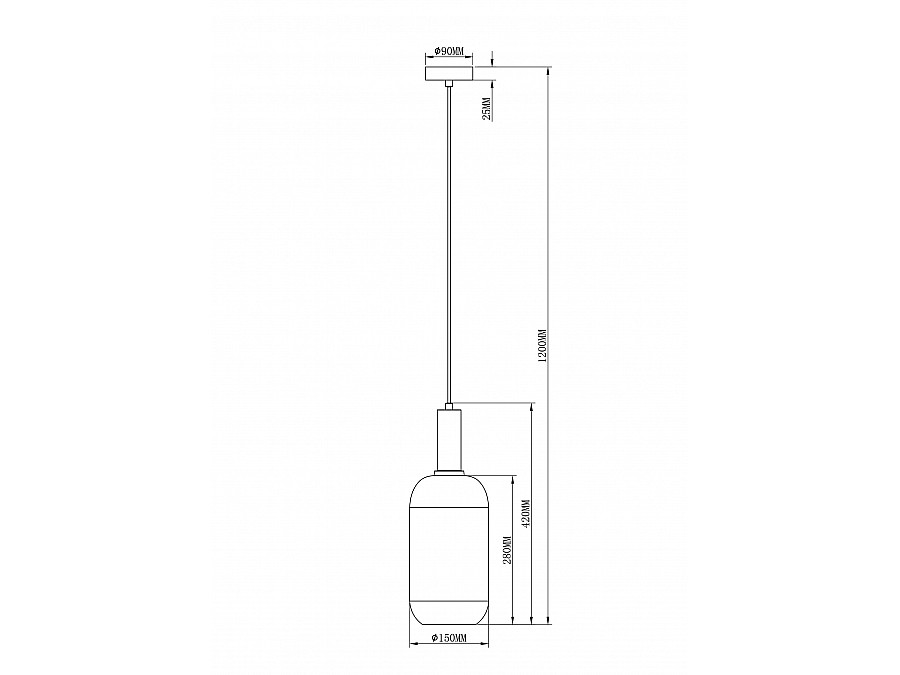 Подвесной светильник Moderli V2890-1P Martin 1*E27*60W