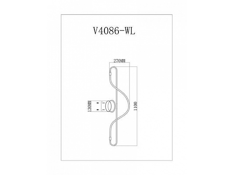 Настенный светодиодный светильник Moderli V4086-WL True